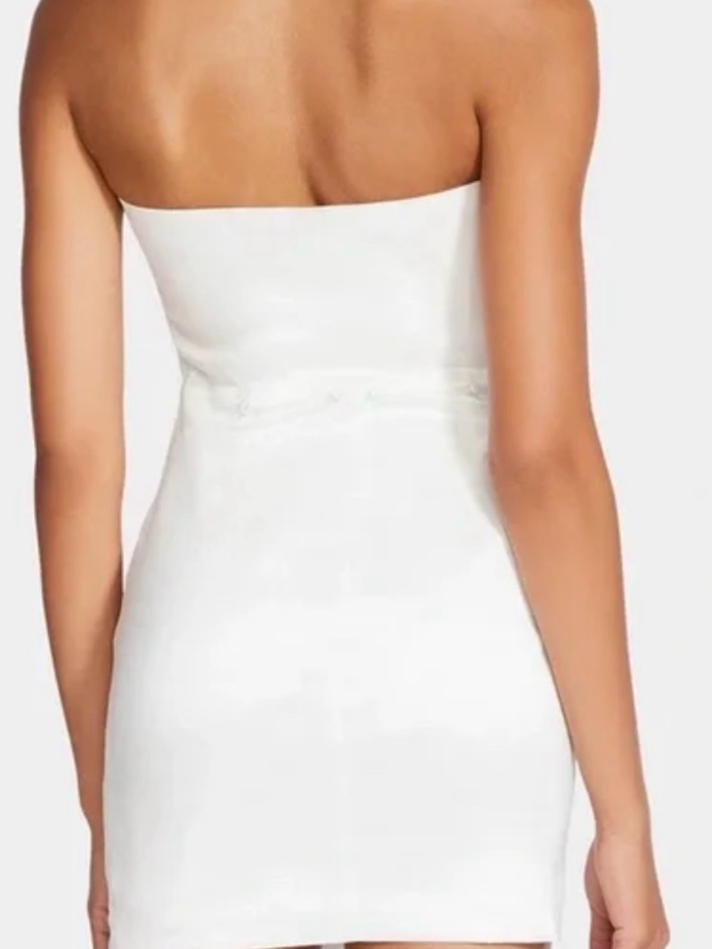 Betsey Johnson White Strapless Ruched Mini Dress - Picture 10 of 12